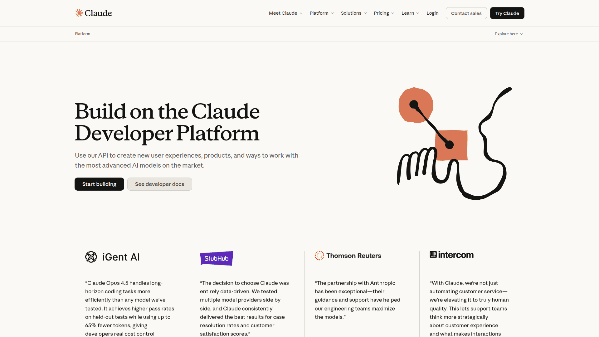 Claude API screenshot