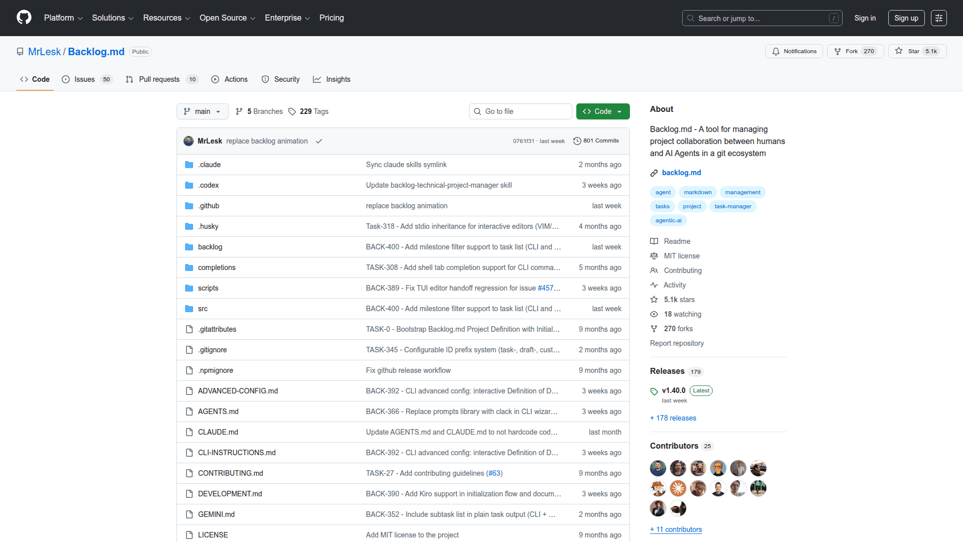 Backlog.md screenshot