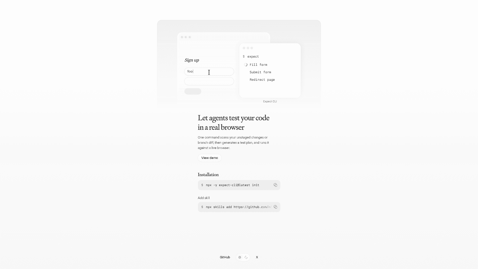 Expect CLI screenshot