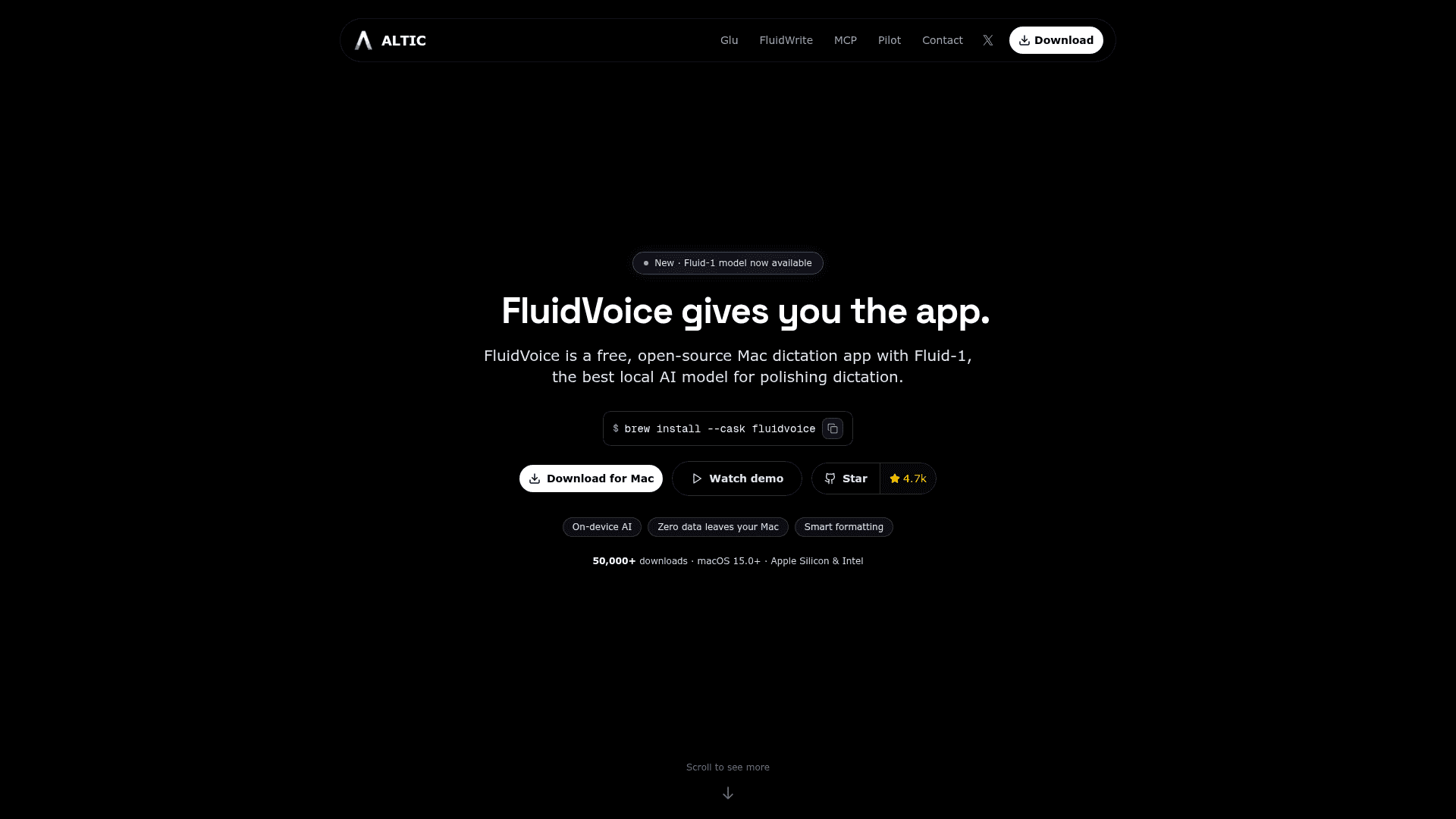 FluidVoice screenshot