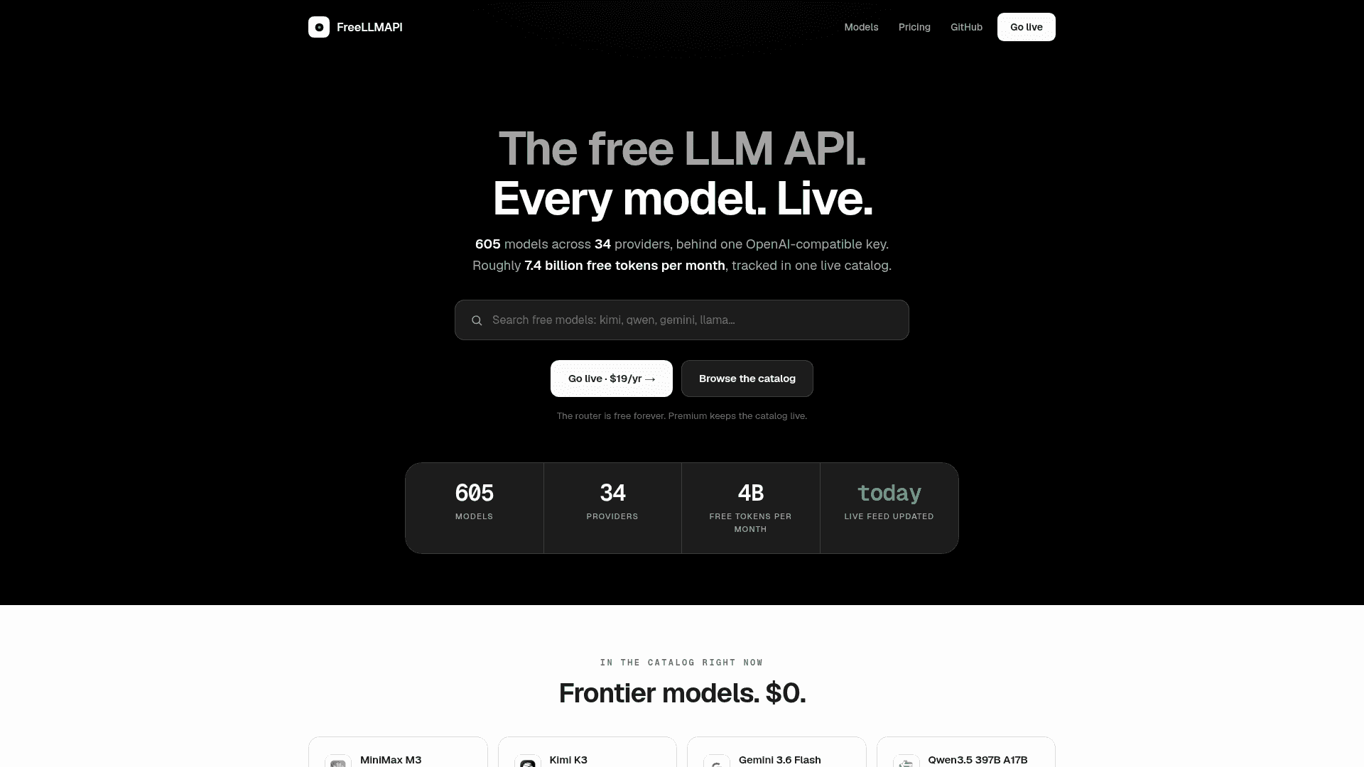 FreeLLMAPI screenshot