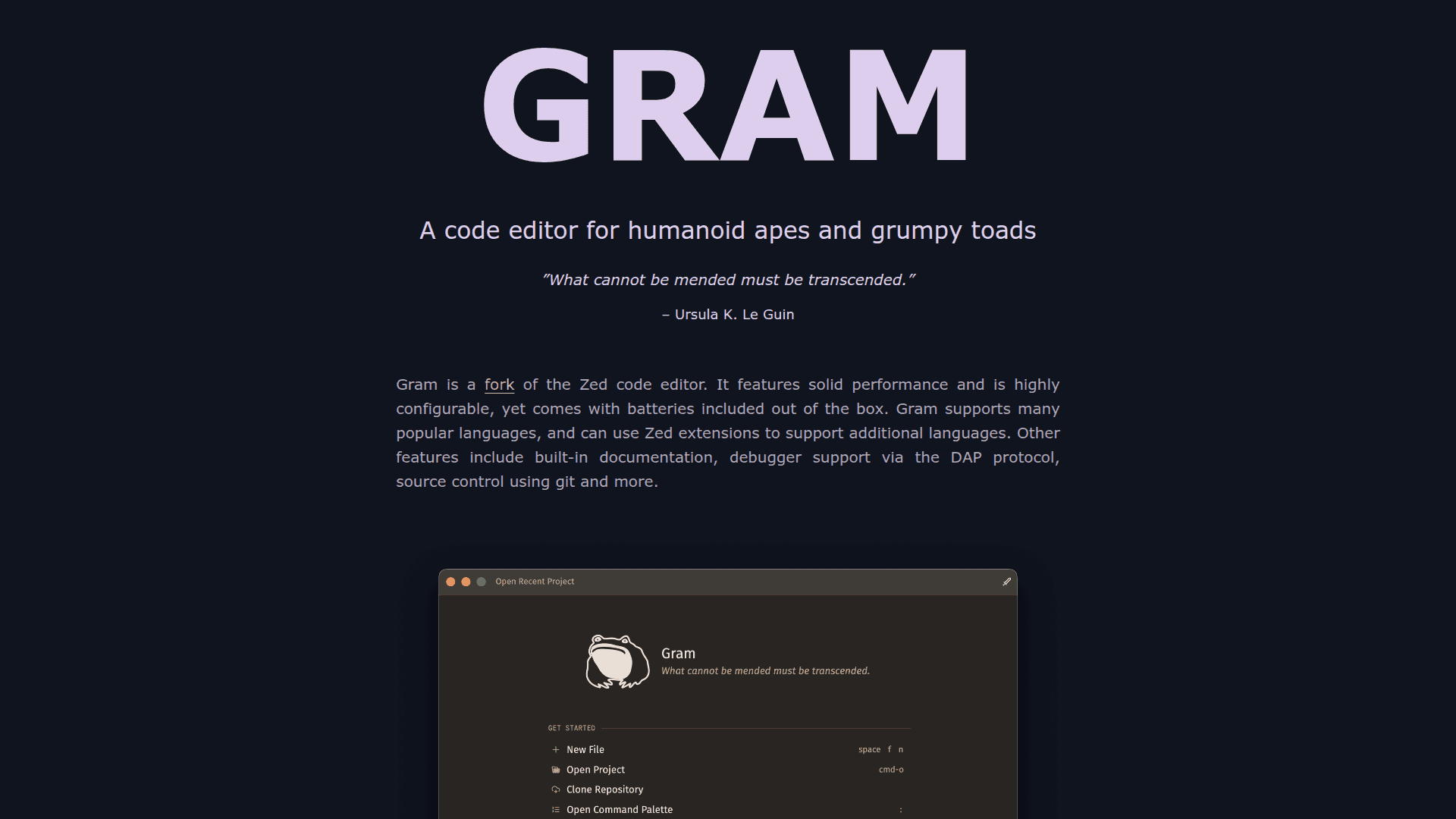 Gram screenshot