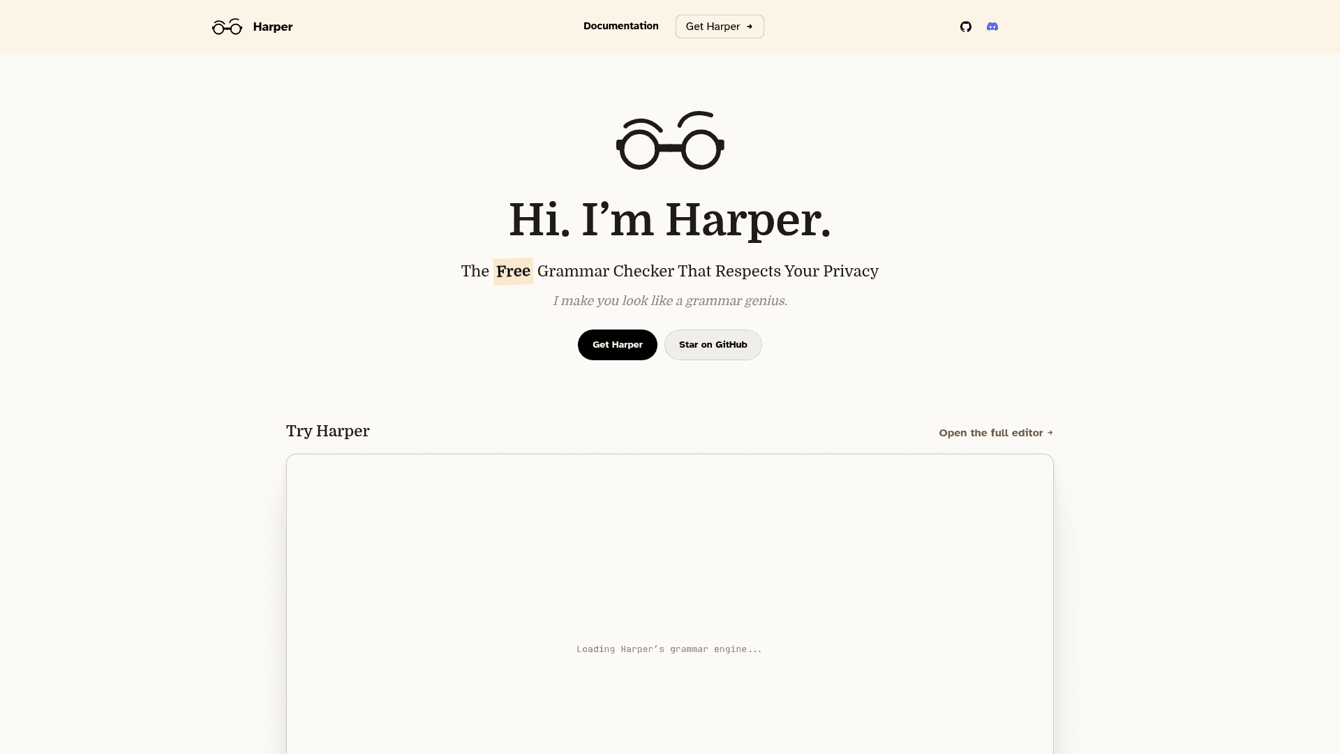 Harper screenshot
