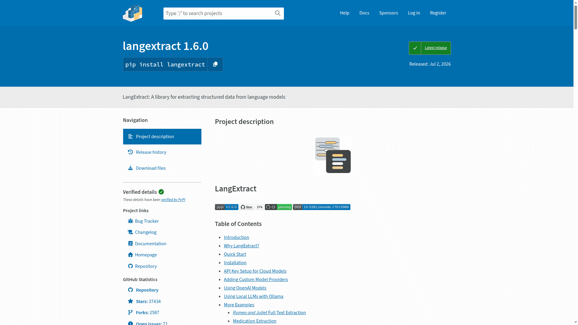 LangExtract screenshot