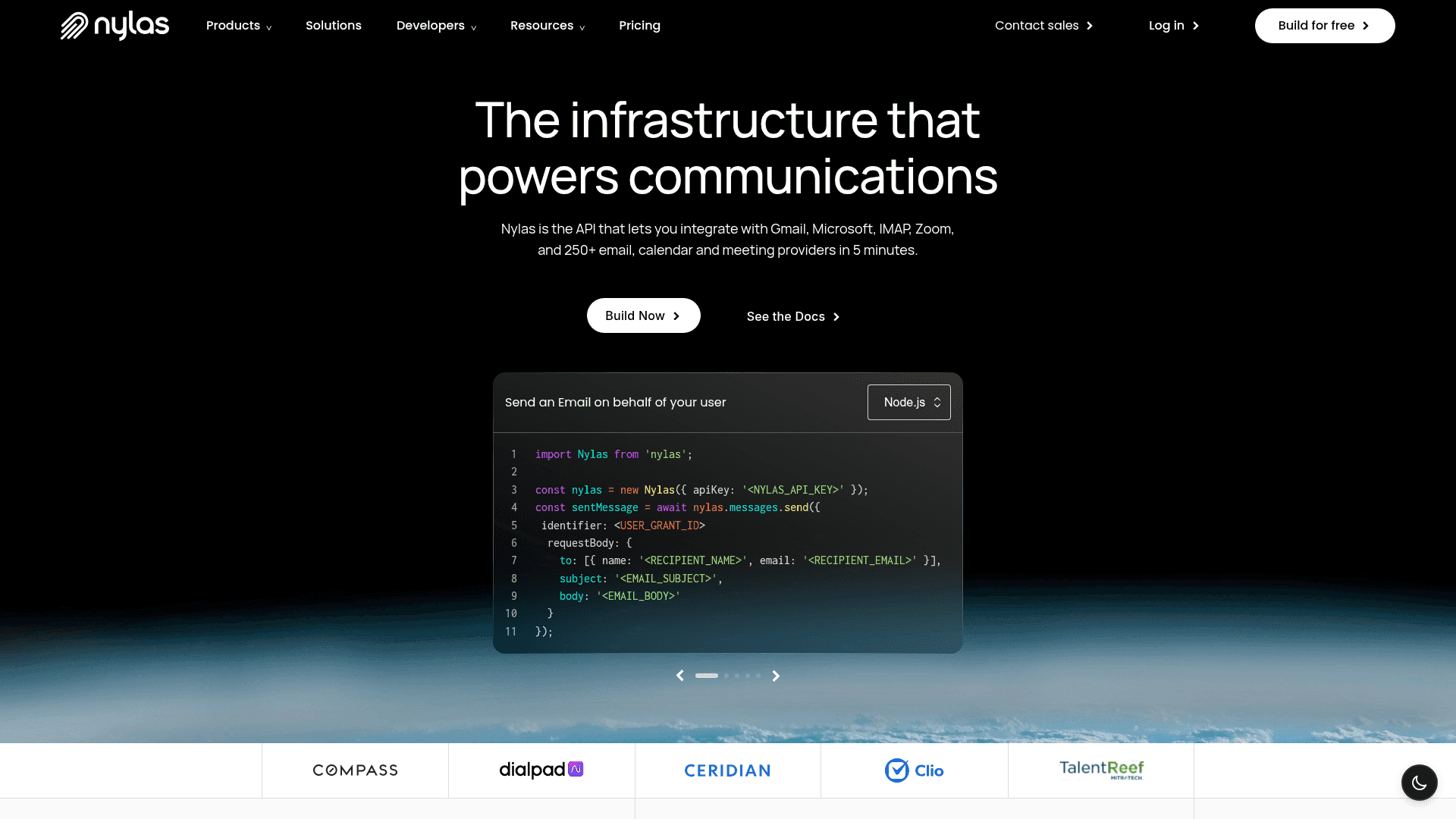 Nylas screenshot