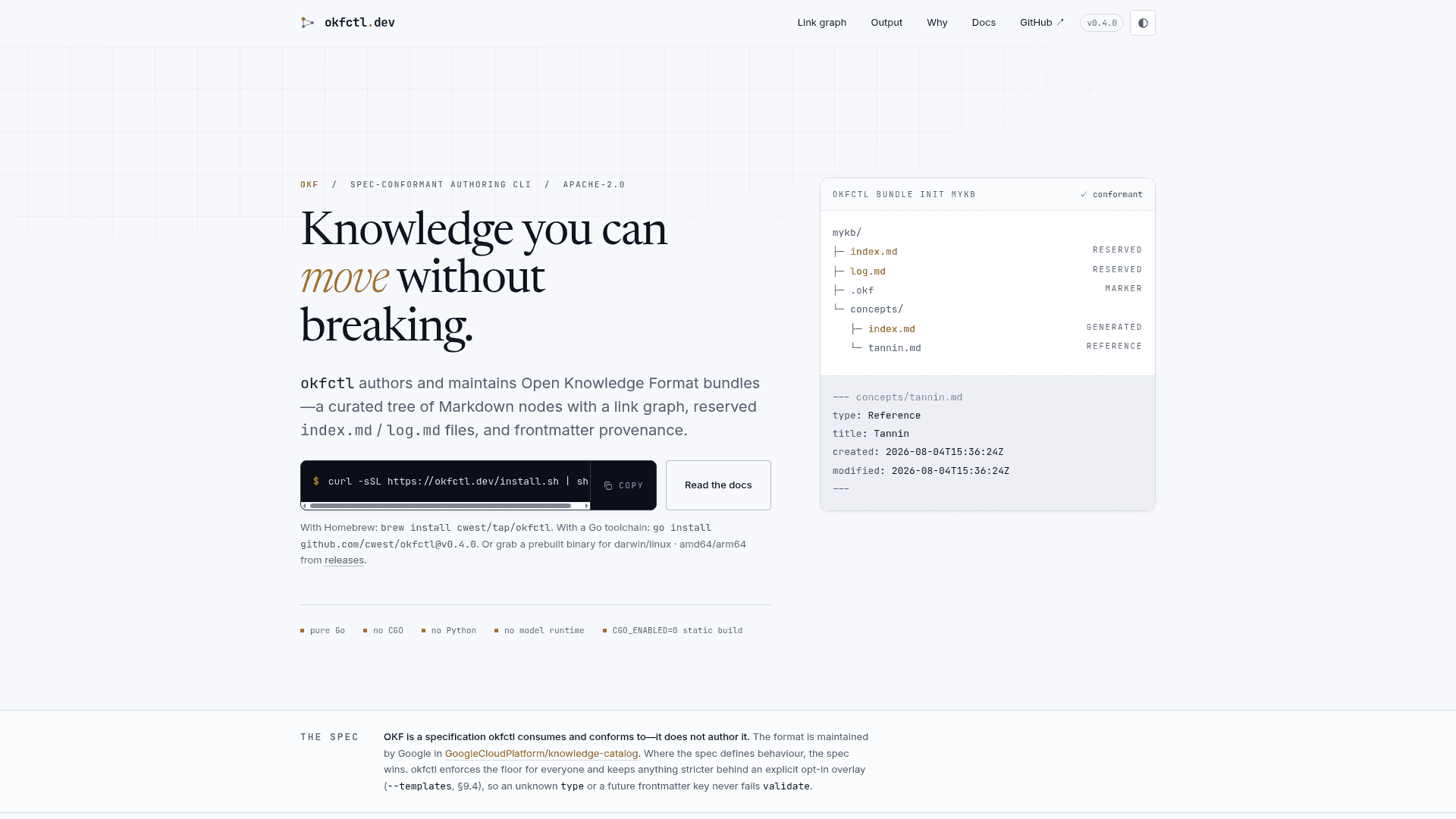 okfctl screenshot