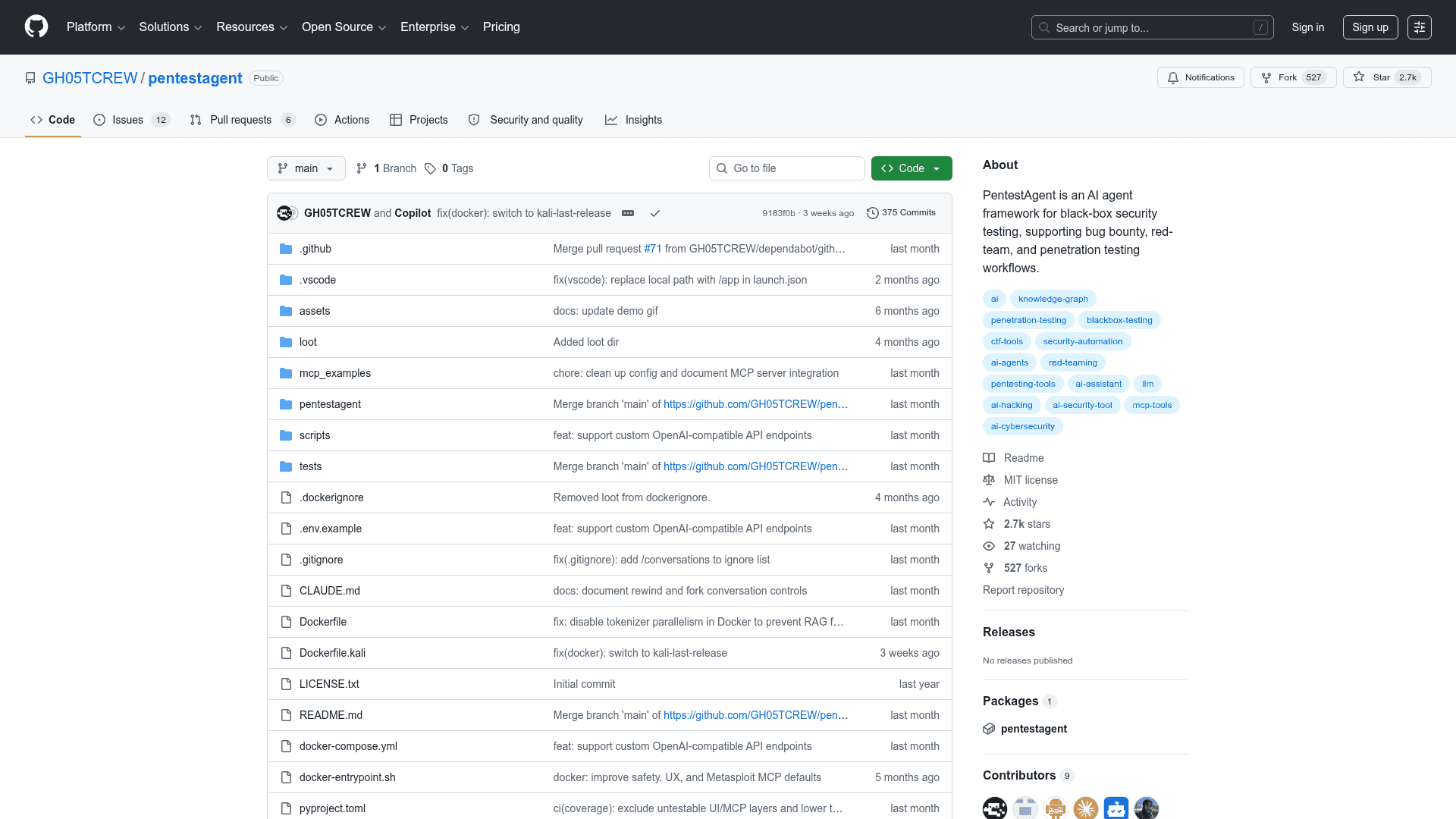 PentestAgent screenshot