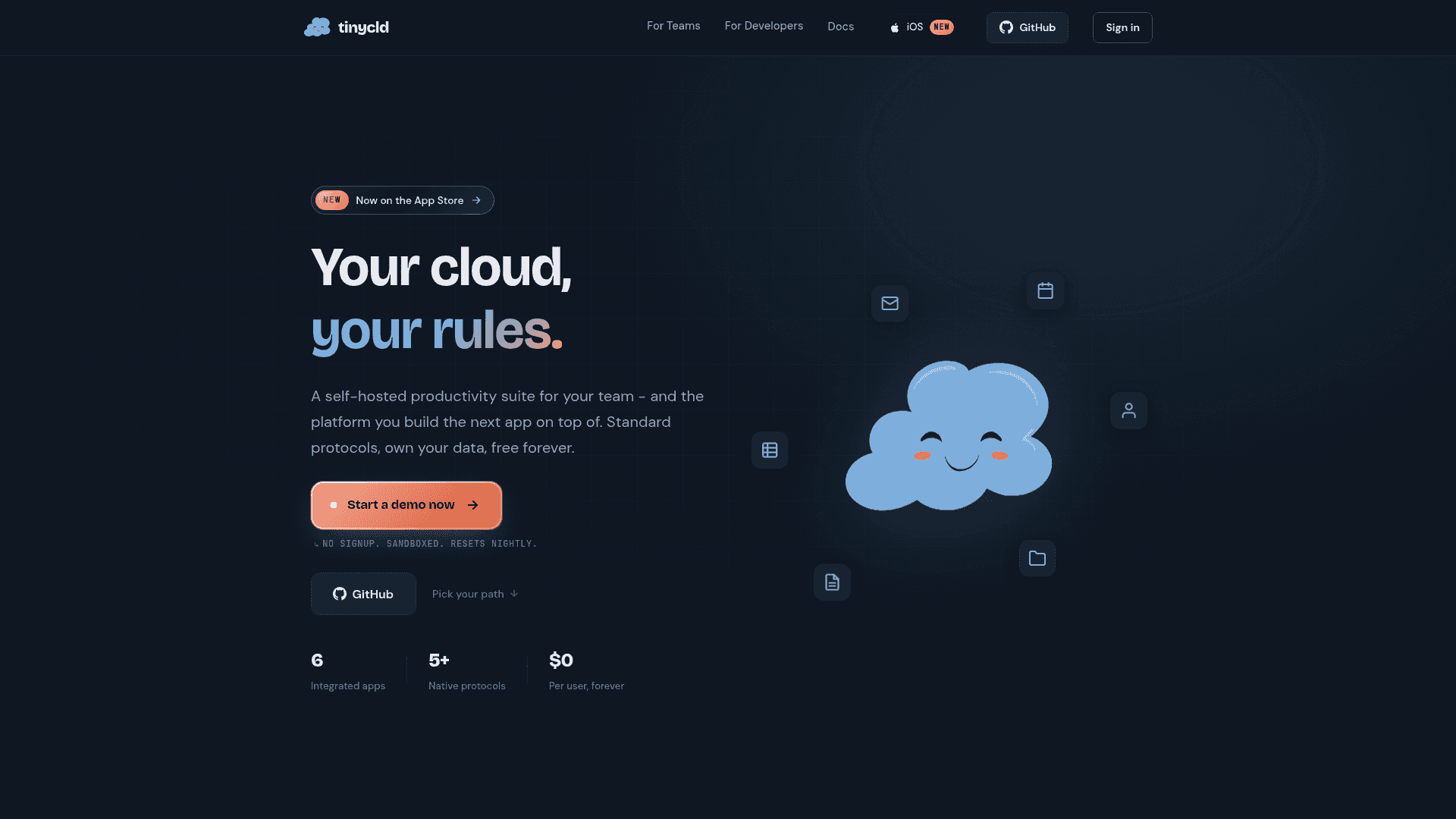TinyCld screenshot
