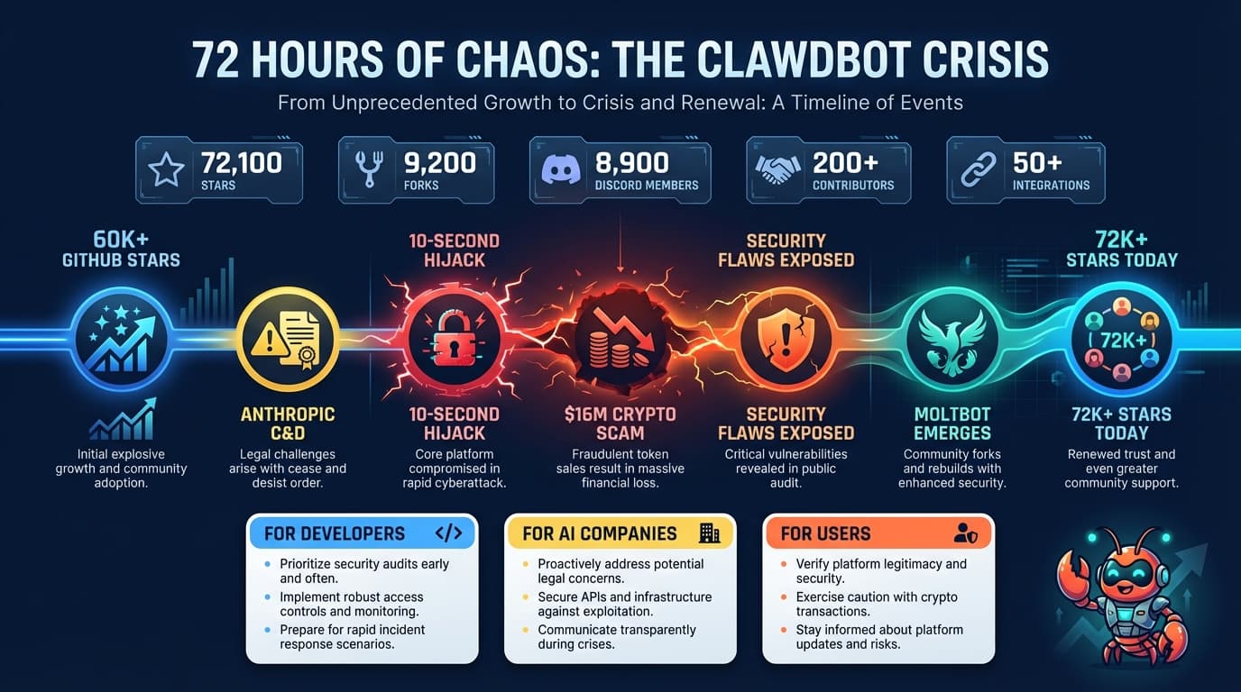 Clawdbot to Moltbot Crisis Summary