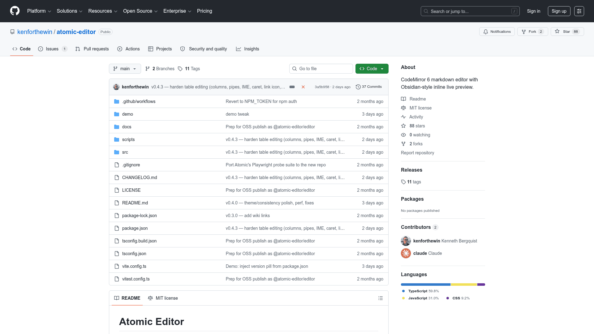 Atomic Editor - 1