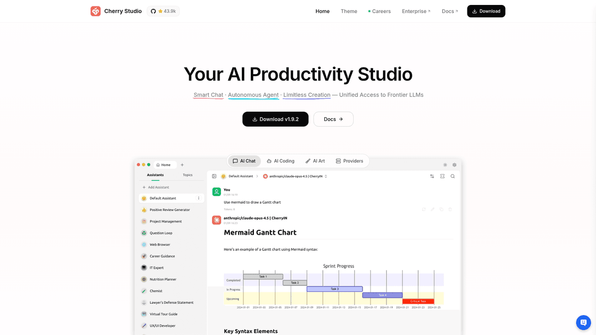 Cherry Studio - Desktop Multi Model AI Client | EveryDev.ai