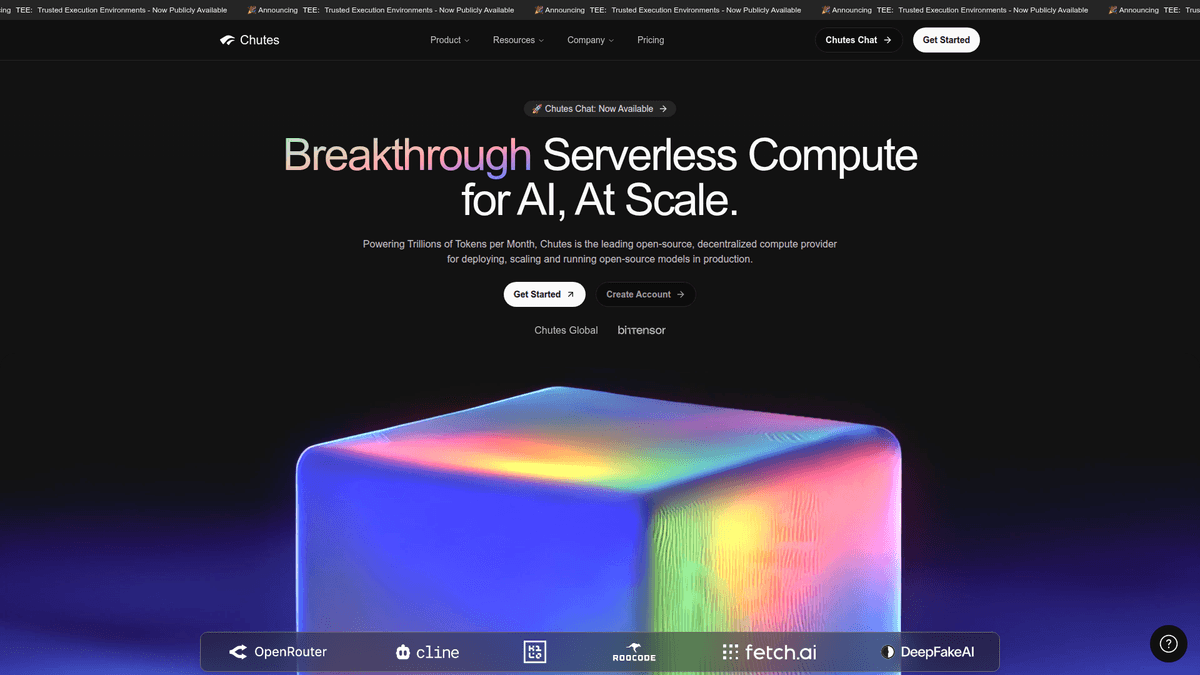 Chutes AI - Serverless GPU Inference Platform | EveryDev.ai