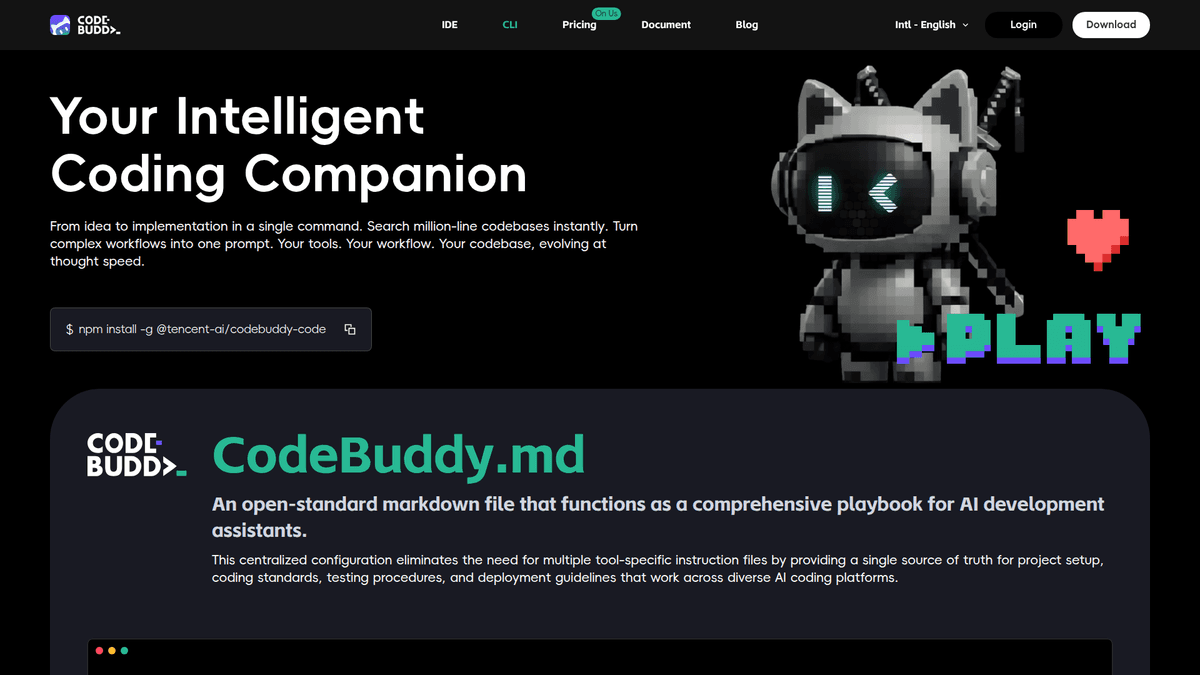 CodeBuddy CLI - AI Coding Assistant for Terminal | EveryDev.ai