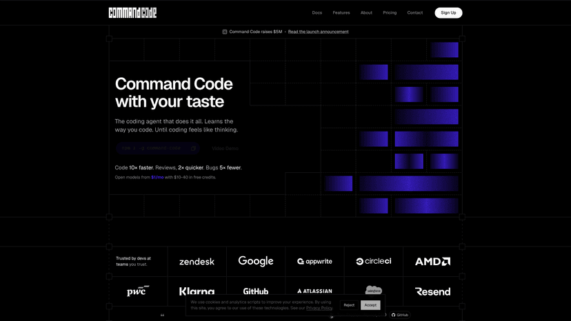 Command Code - AI Coding Agent for Terminal | EveryDev.ai