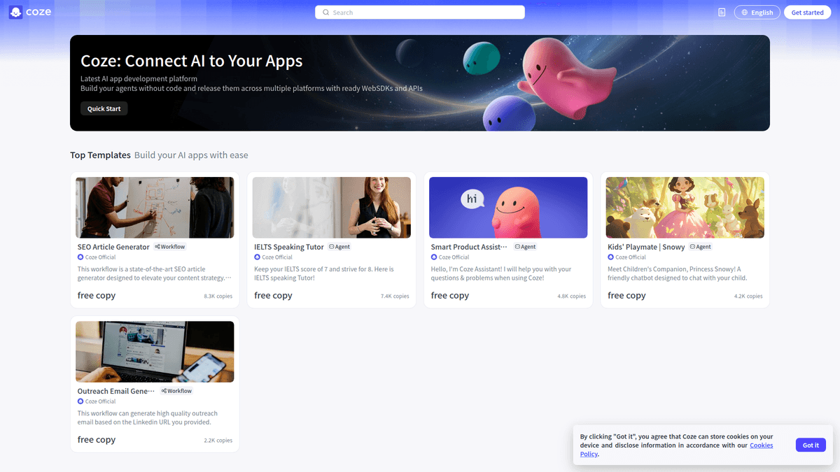 Coze - No Code AI Agent Builder | EveryDev.ai