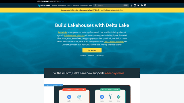 Delta Lake - Open Source Lakehouse Storage Framework | EveryDev.ai