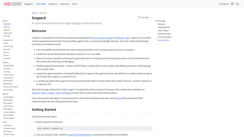 Inspect AI - Open Source LLM Eval Framework | EveryDev.ai