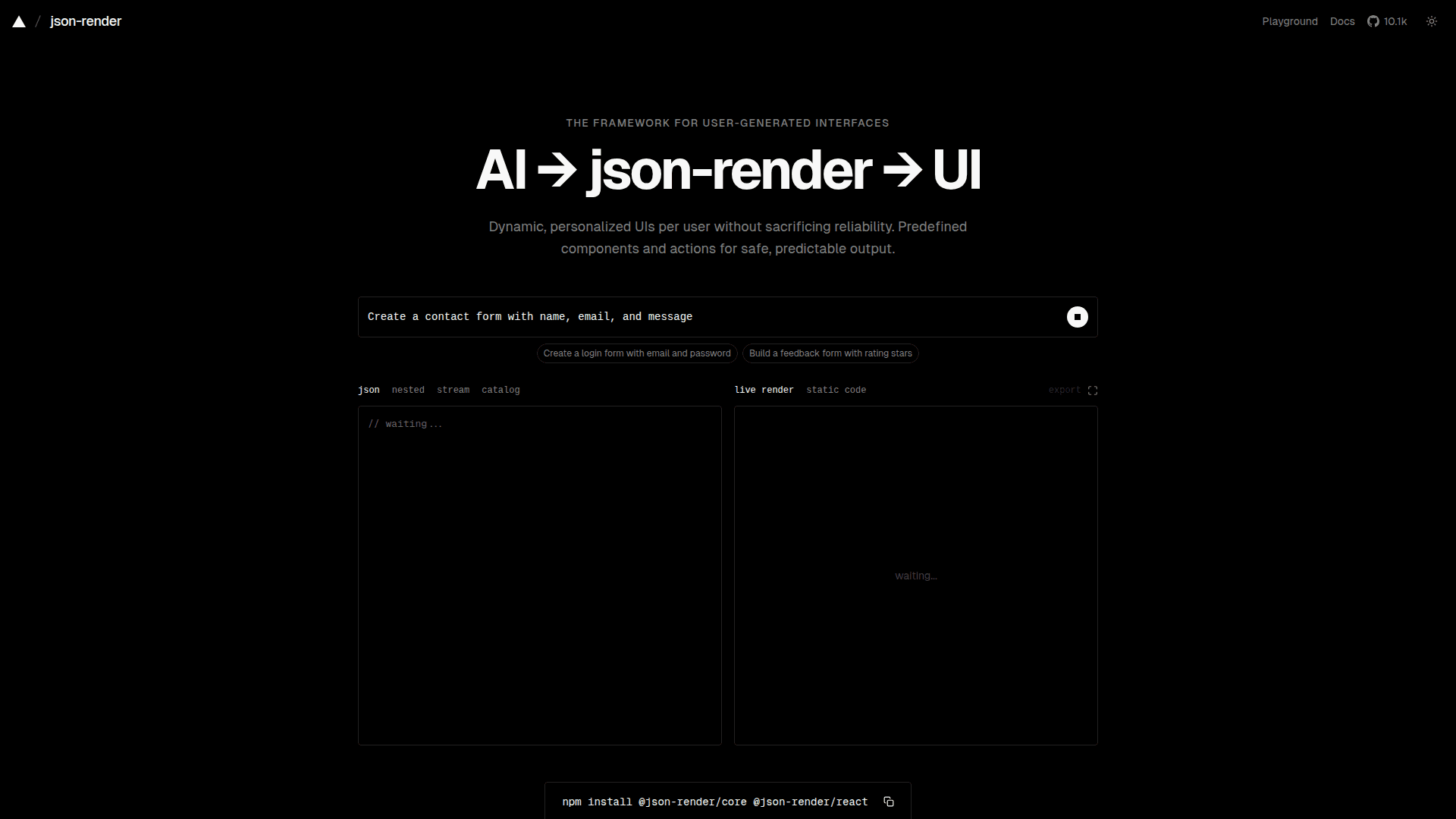 JSON Render