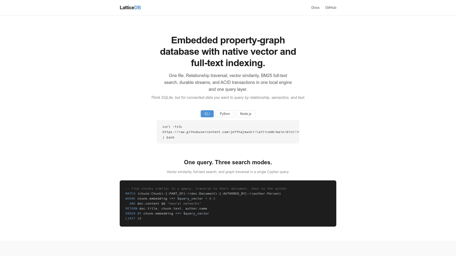 LatticeDB - 1