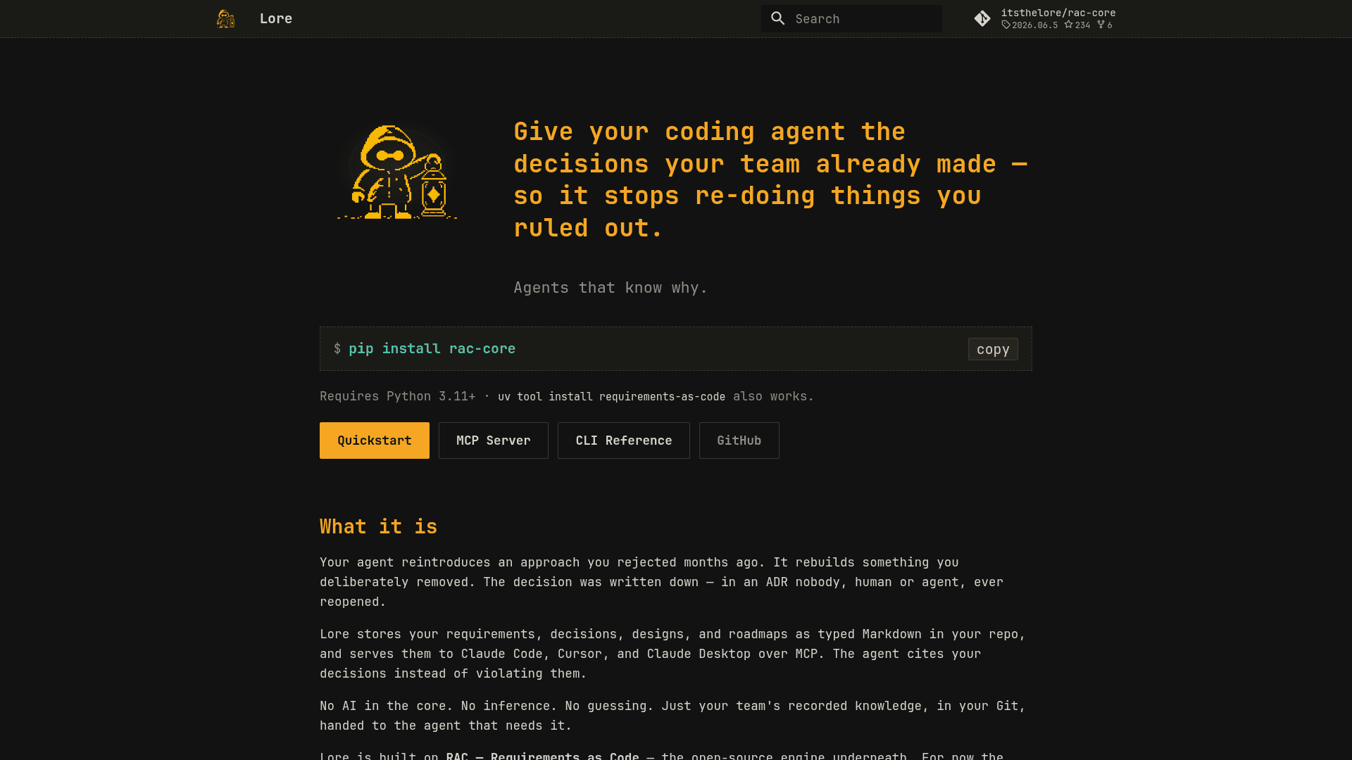 Lore (rac-core) - 1