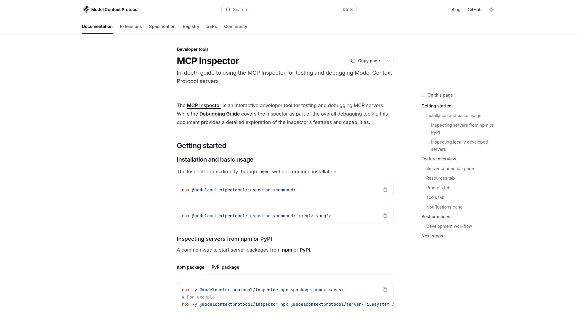 MCP Inspector - 1
