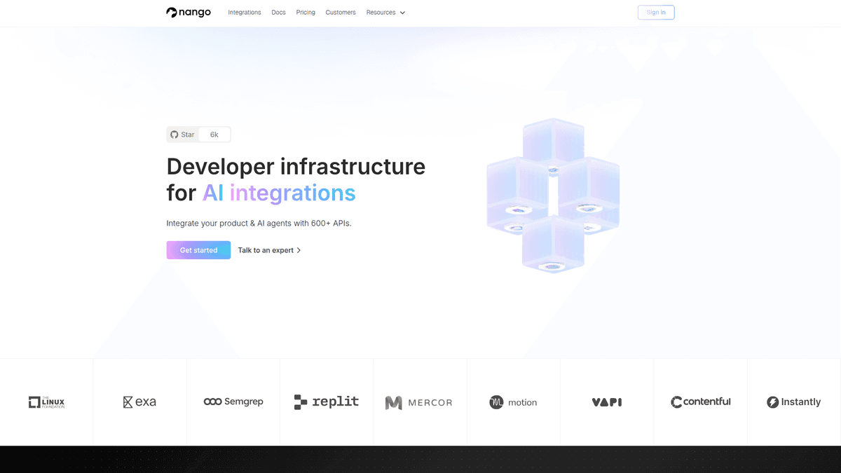 Nango - Product Integration Infrastructure | EveryDev.ai
