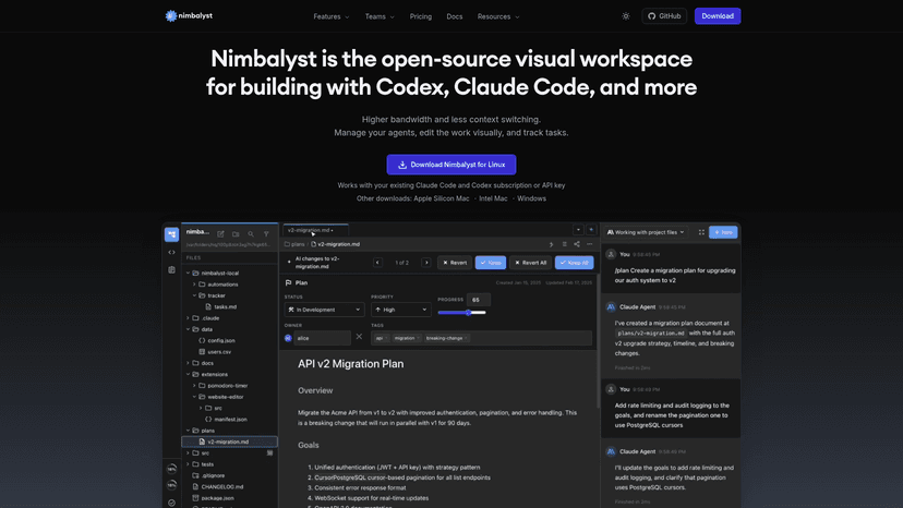 Nimbalyst - Claude Code Session Manager | EveryDev.ai