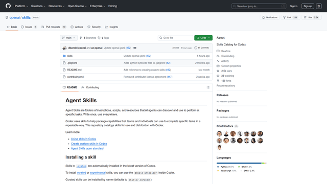 OpenAI Skills - AI Agent Skills and Templates | EveryDev.ai