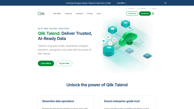 Qlik Talend - Cloud Data Integration and Governance | EveryDev.ai