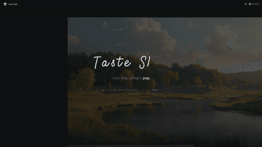 Taste Skill - AI Design Rules for Coding Agents | EveryDev.ai