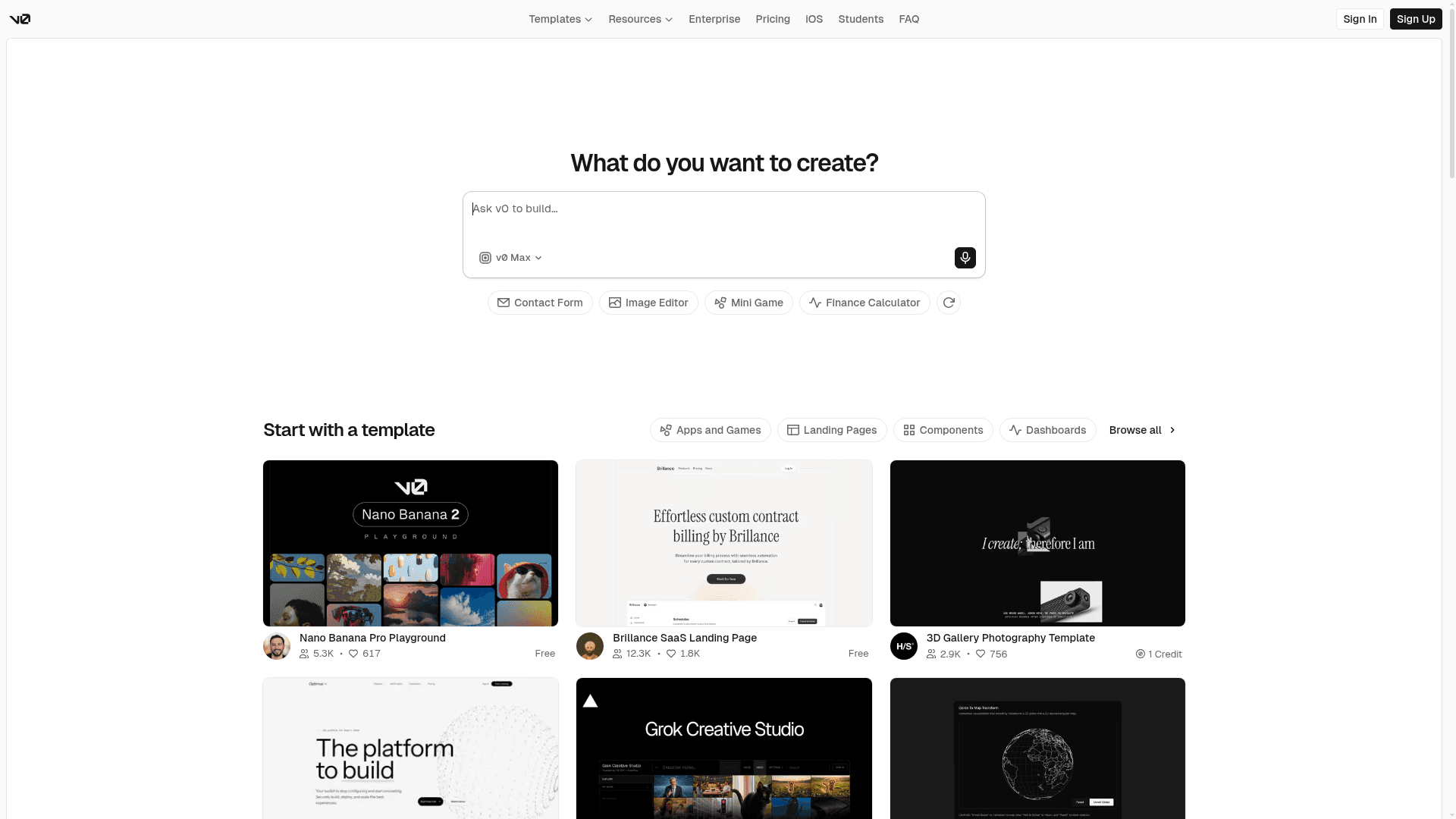 v0 screenshot