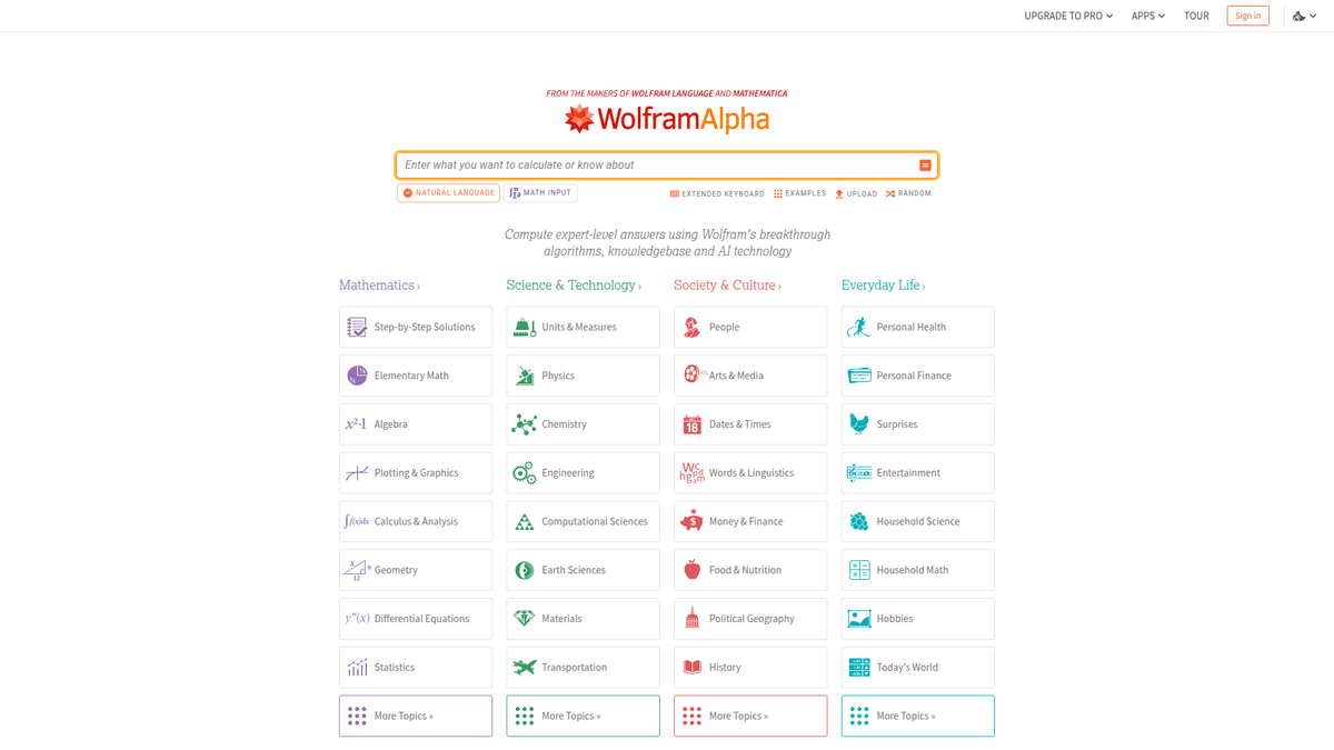 Wolfram|Alpha - Computational Knowledge Engine | EveryDev.ai
