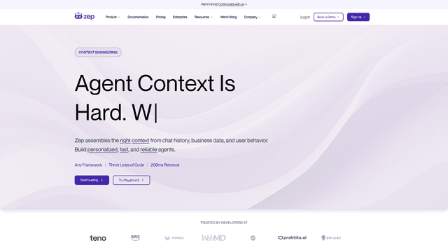Zep - AI Agent Context Engineering | EveryDev.ai