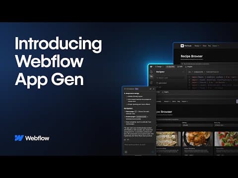 Webflow App Gen Demo Video