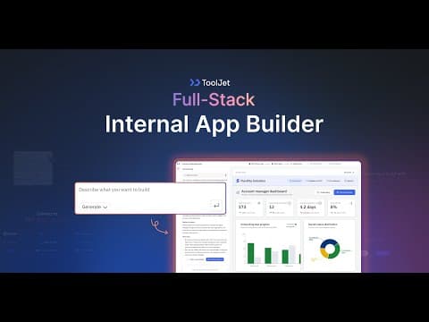 ToolJet Demo Video