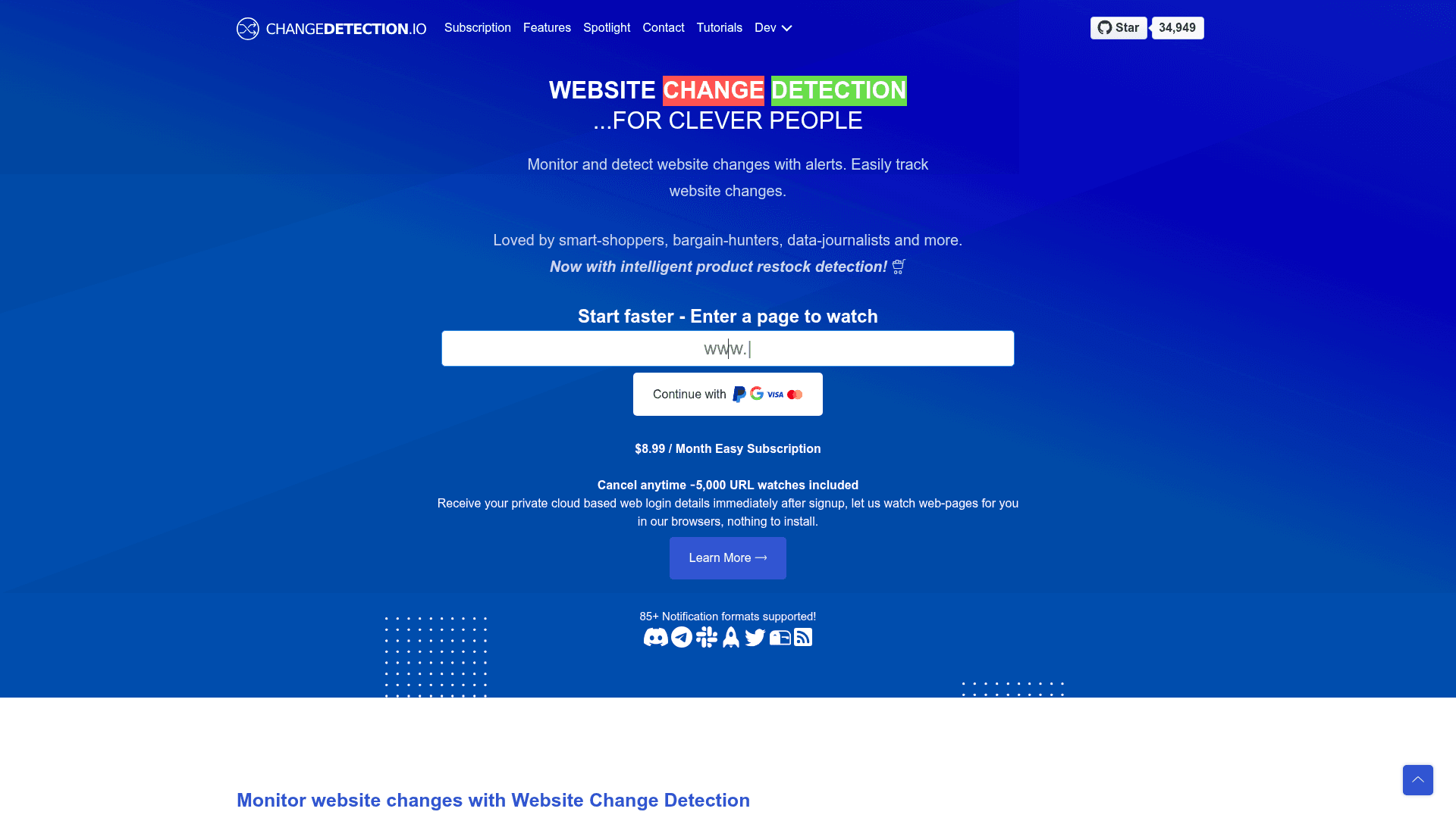 changedetection.io - 1