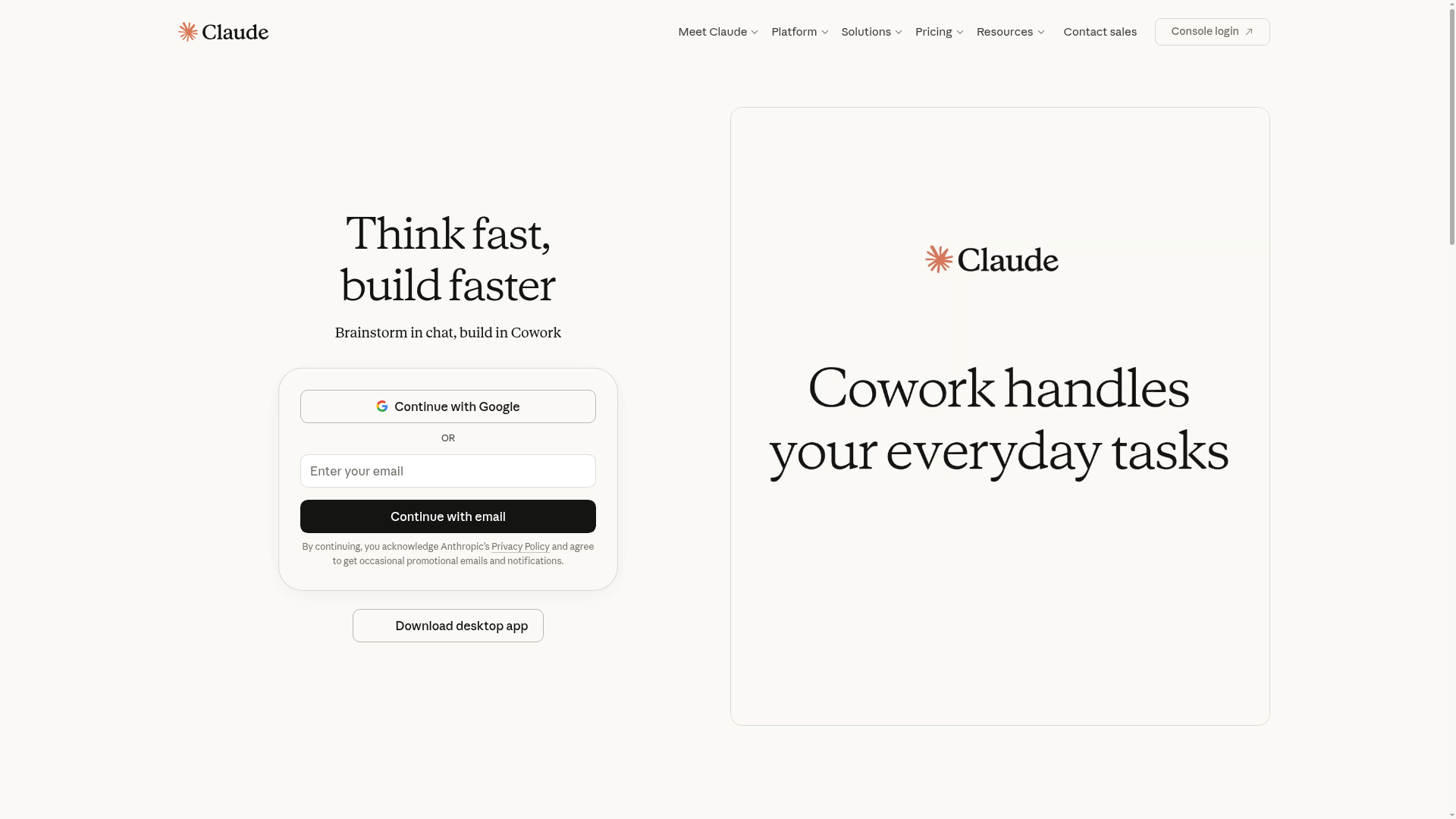 Claude screenshot