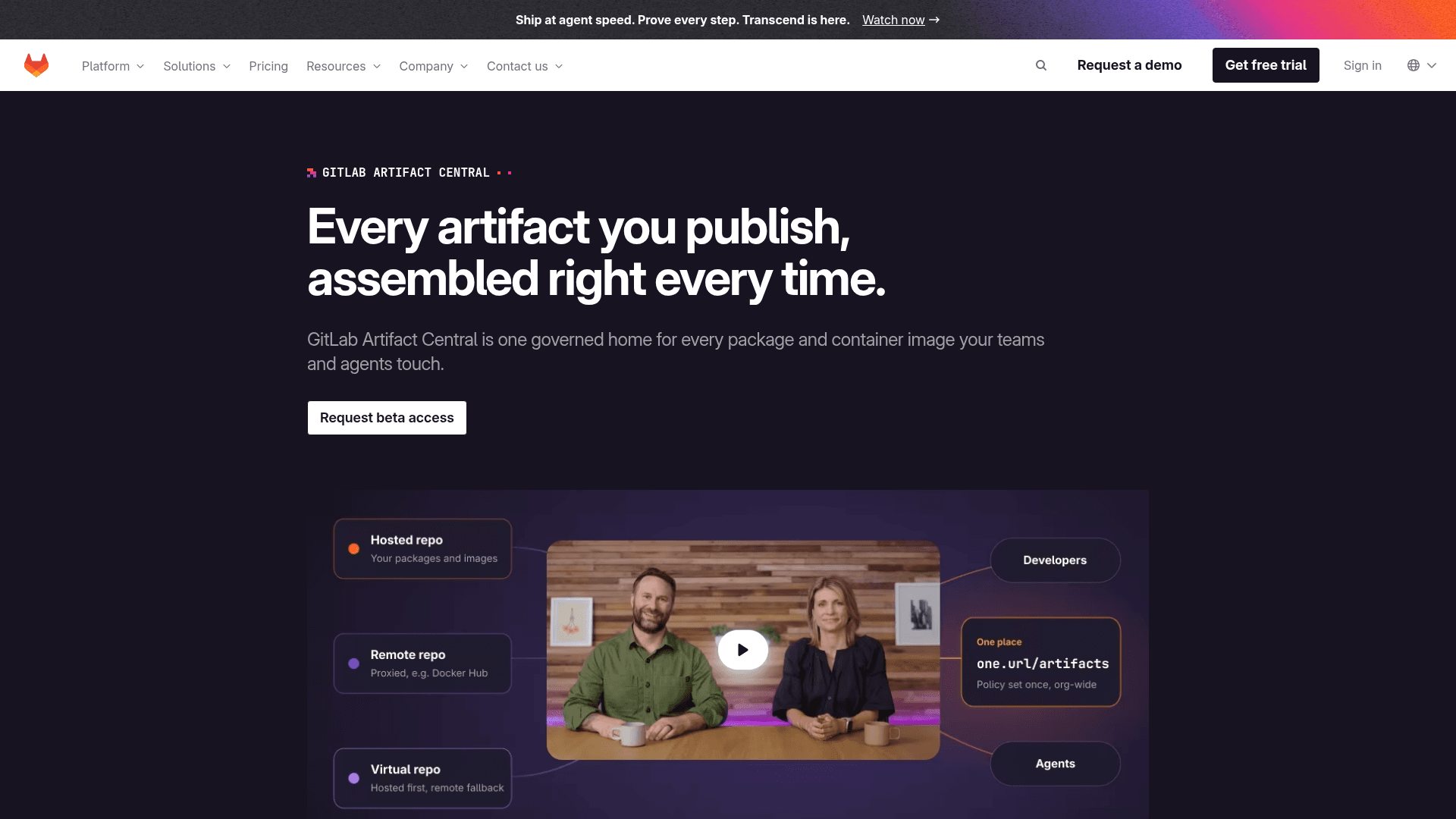 GitLab Artifact Central - 1
