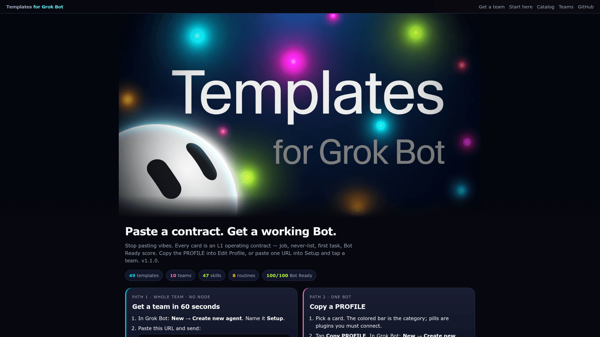 Templates for Grok Bot - 1