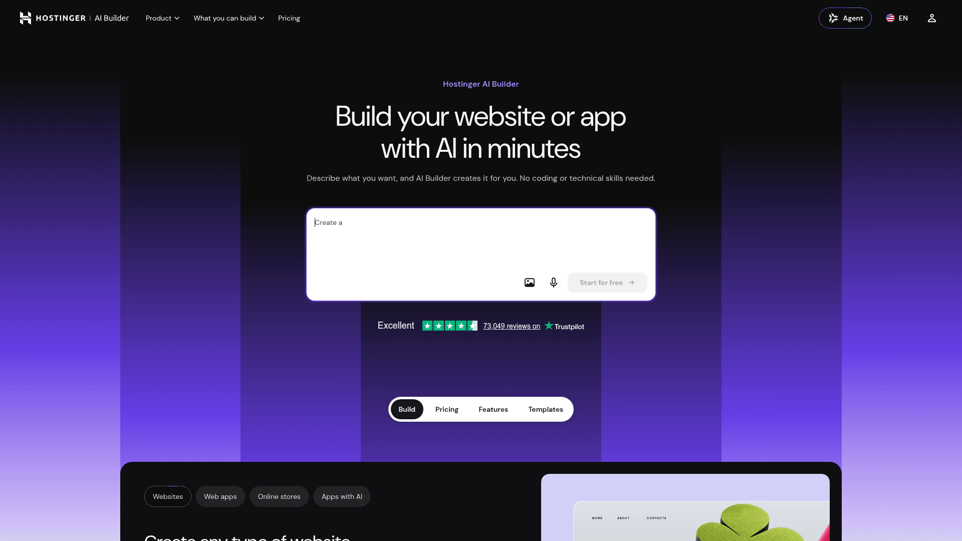 Hostinger AI Builder - 1