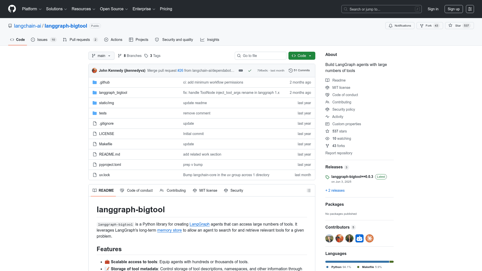 langgraph-bigtool - 1