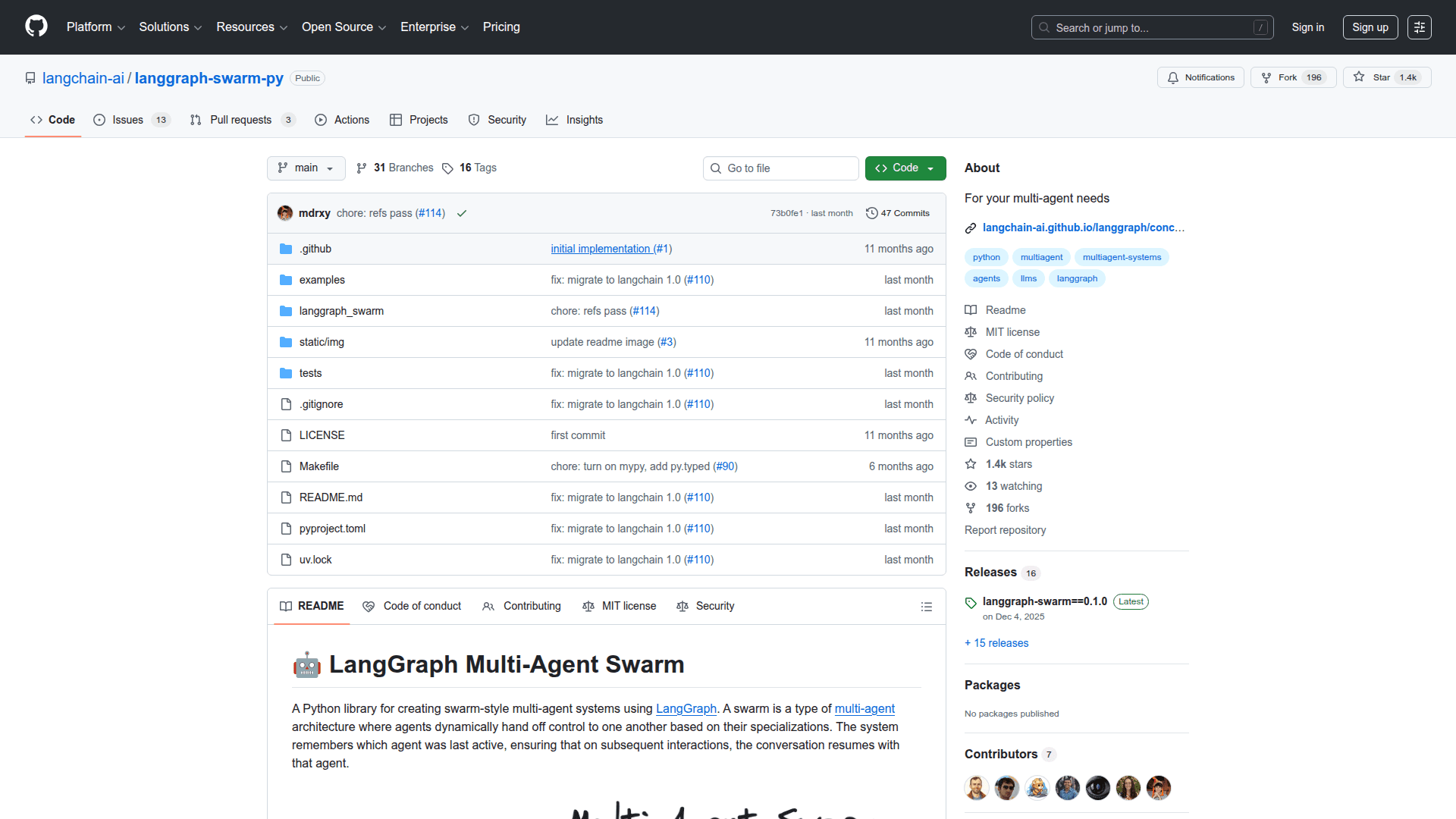 LangGraph Swarm