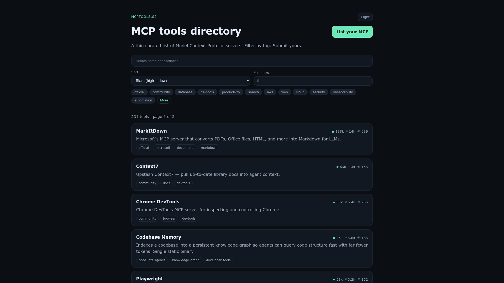 MCP Tools Directory - 1