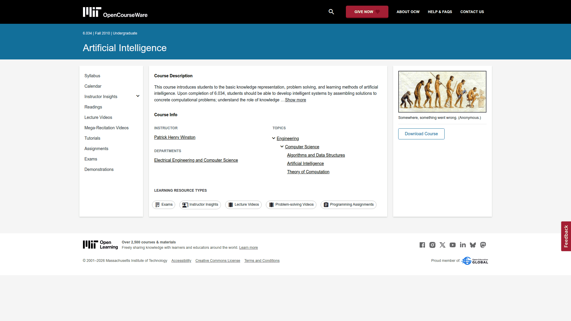 MIT 6.034 Artificial Intelligence Course - 1
