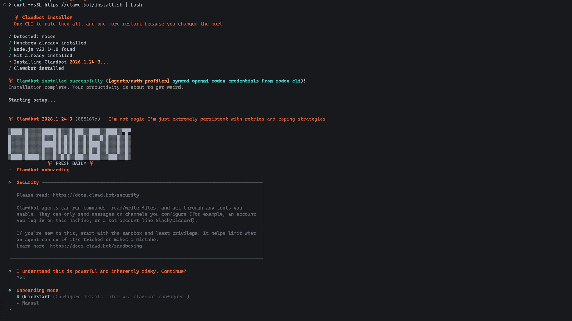 OpenClaw screenshot