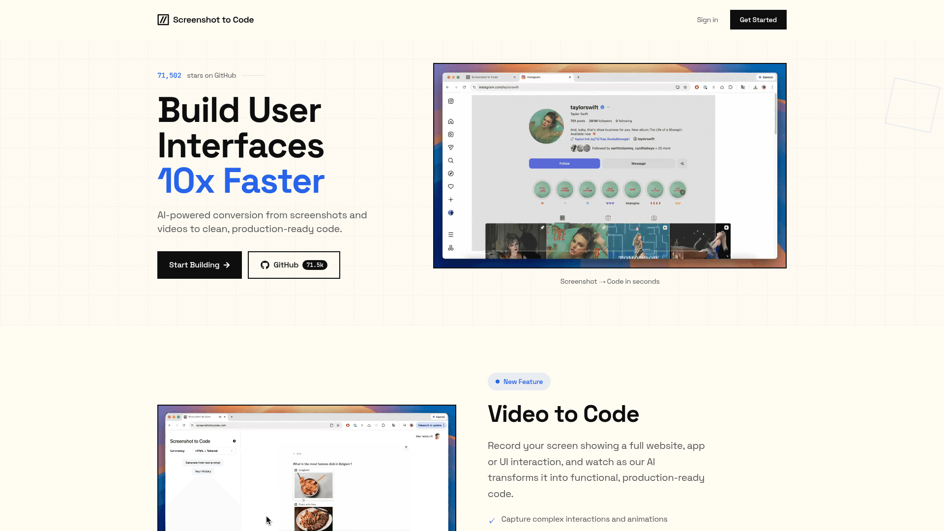 Screenshot to Code - 1