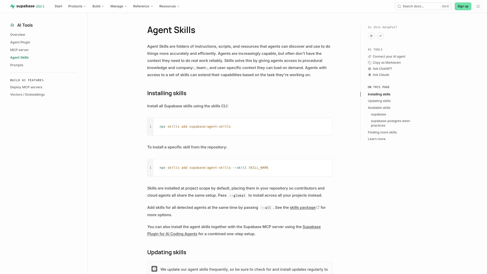 Supabase Agent Skills - 1