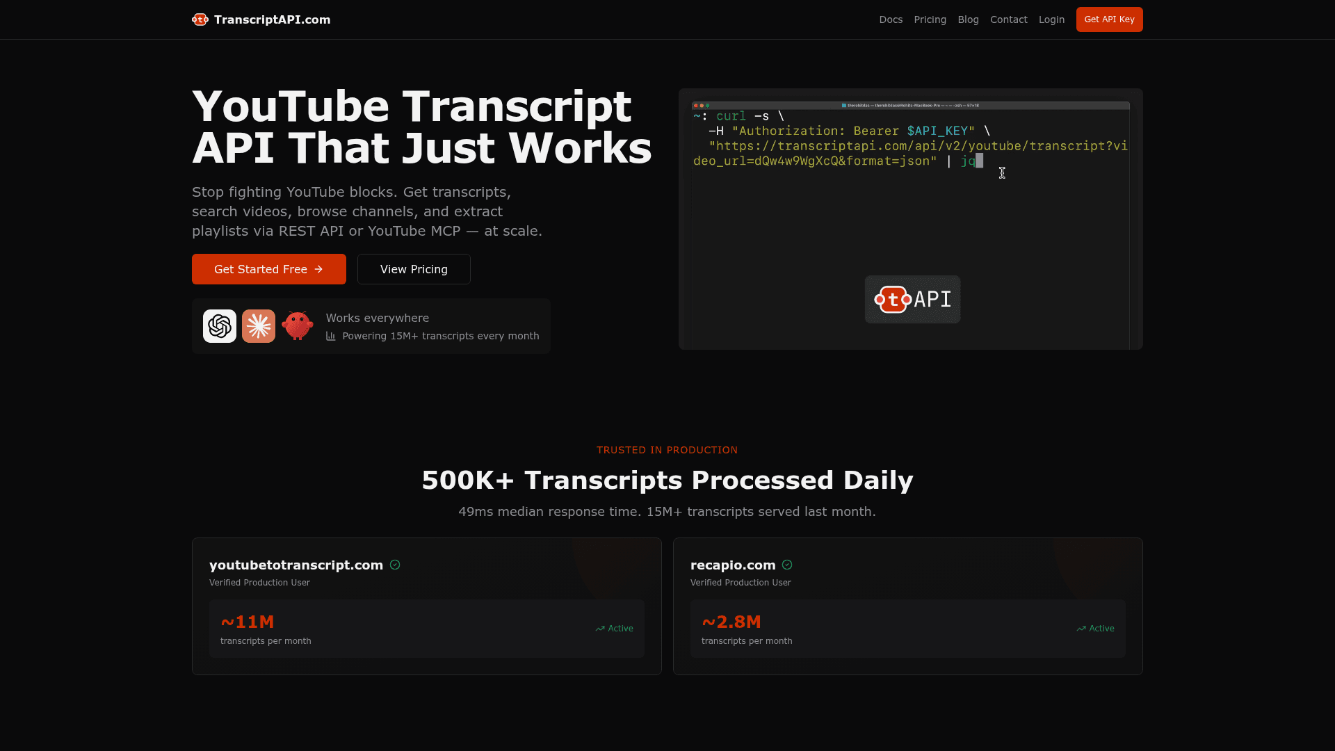 TranscriptAPI - 1