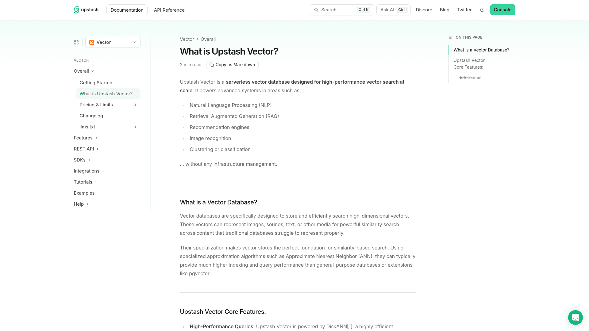 Upstash Vector - 1