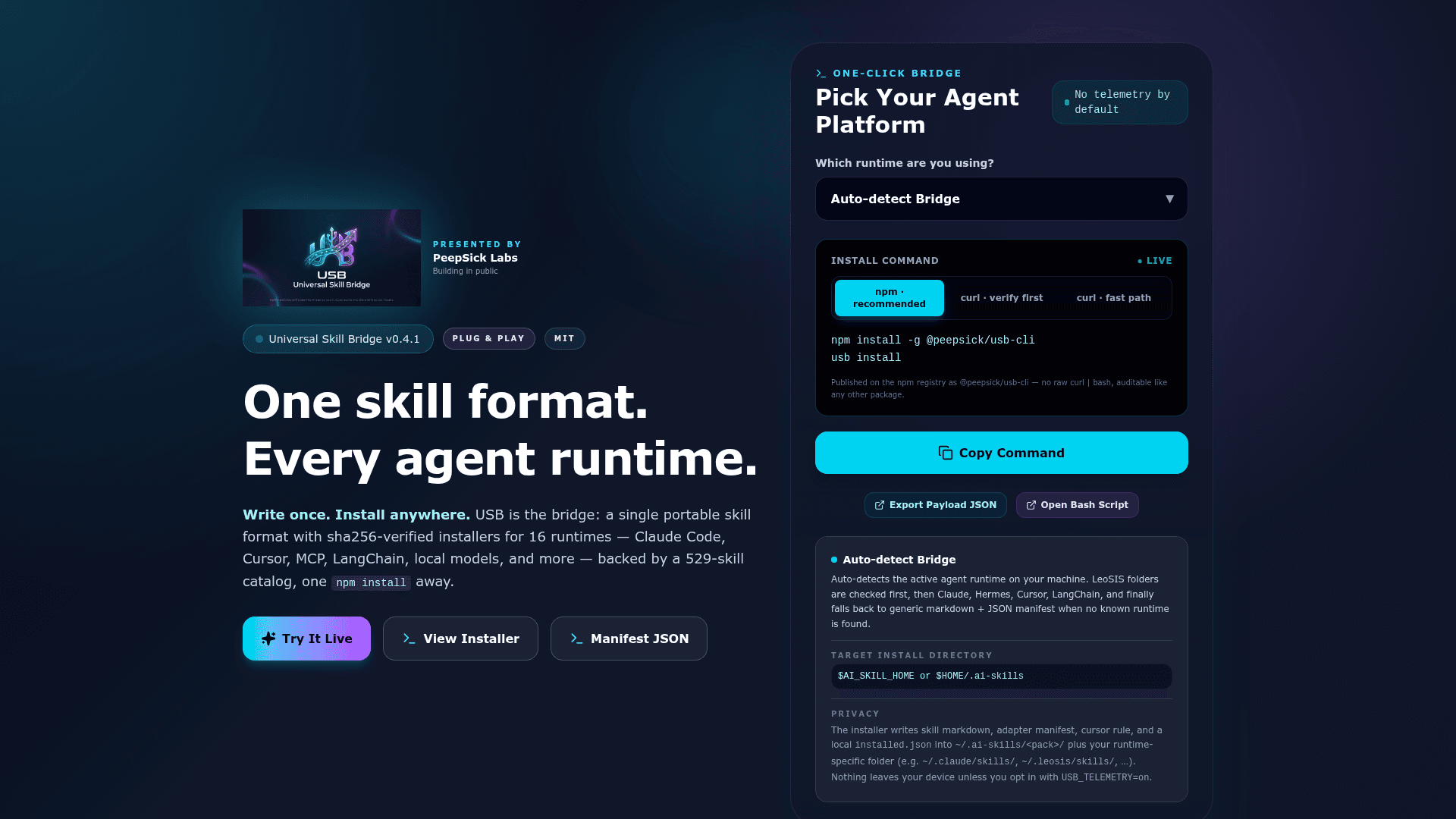 USB — Universal Skill Bridge - 1